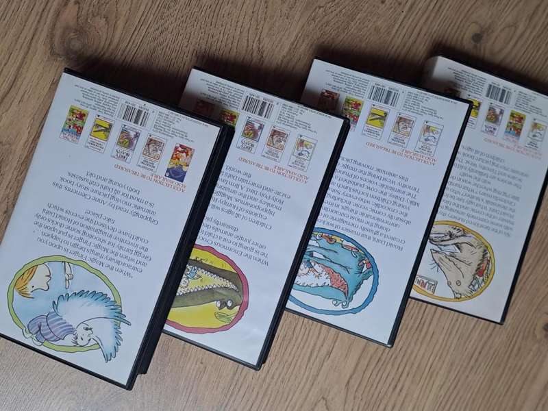 Roald Dahl 4 x VHS Video Tape Releases from 1990. A nice to have if youre a Roald Dahl fan.