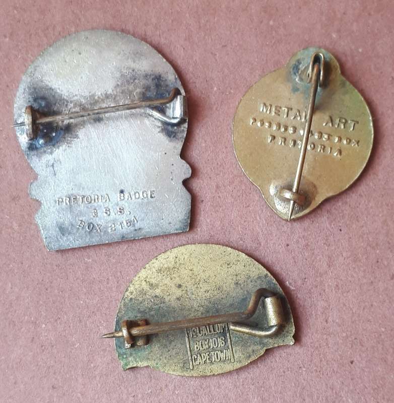 South African Surf Life Saving Championships pin badges 1953/1966 Durban. S.A. Life Saving Society