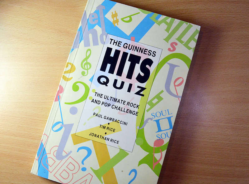 The Guinness Hits Quiz Paperback 232mm x 146mm (1990) Signed by Tim Rice (see photos)
