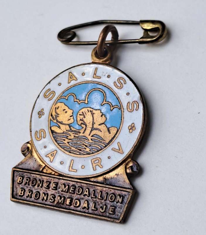 South African Surf Life Saving Championships pin badges 1953/1966 Durban. S.A. Life Saving Society