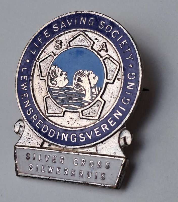 South African Surf Life Saving Championships pin badges 1953/1966 Durban. S.A. Life Saving Society