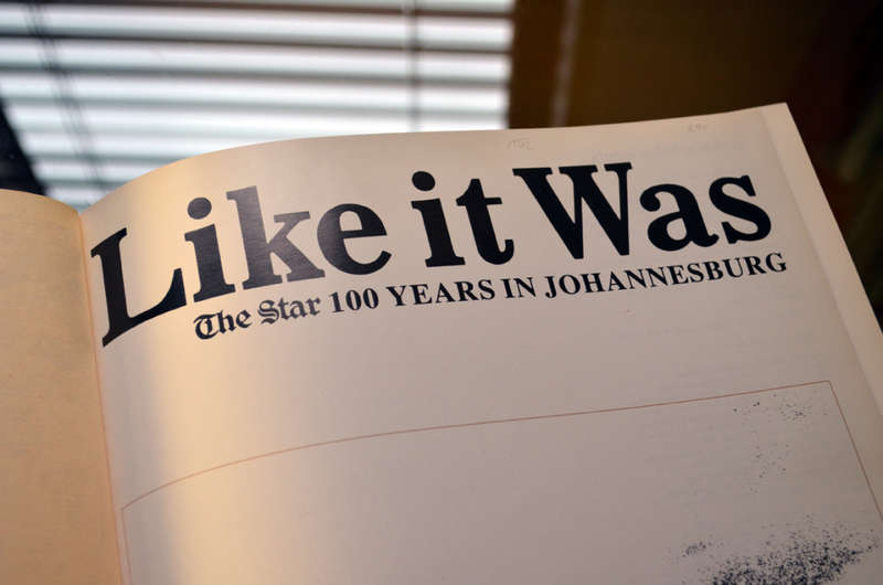 100 years in Johannesburg (The Star Like it was). Nicely bound coffee table book by Argus 1987