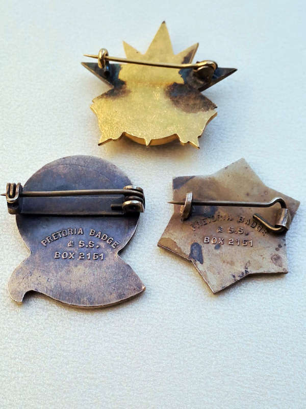 Arthur Murray Dance Studio 2 x pin badges circa 1960s and a SAFD (Dance) pin badge