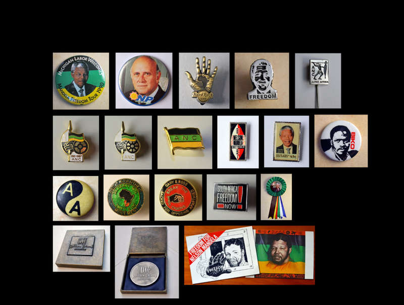 Nelson Mandela Historical Memorabilia  Anti-Apartheid Era `Free Nelson Mandela` campaign 40 items.
