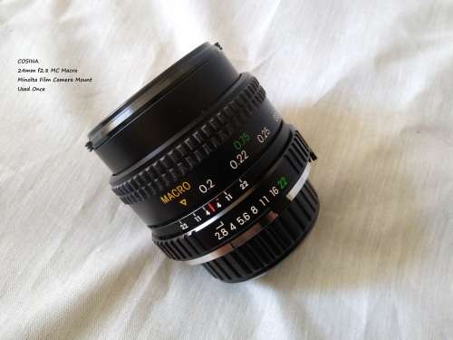Cosina 24mm F2.8 MC Macro Minolta Film camera mount