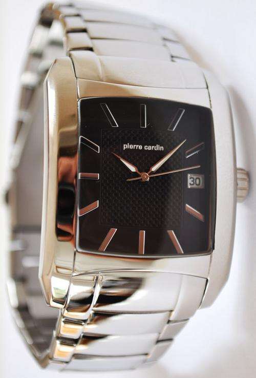 *BRAND NEW* Pierre Cardin Men's Dress Stainless Steel Watch Rectangular Dial P156381