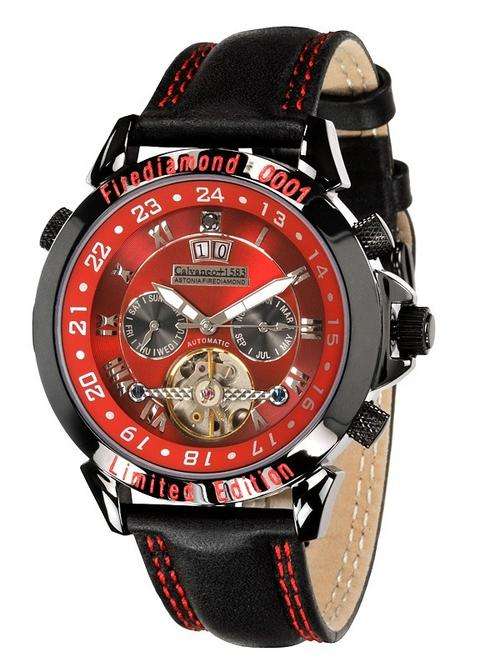 *No.38 of 3000 produced,number engraved,Genuine Black Diamiond*Calvaneo 1583 Astonia Firediamond