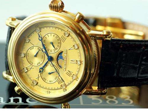 *NO RESERVE!!!! Brand New Calvaneo 1583 Estemia Diamond Gold *10 Diamonds*