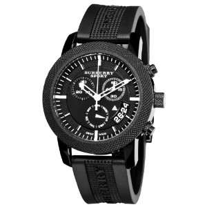 *ONLY 1 Available!!BURBERRY Sport Black Silicone Chronograph W/ Box Papers etc