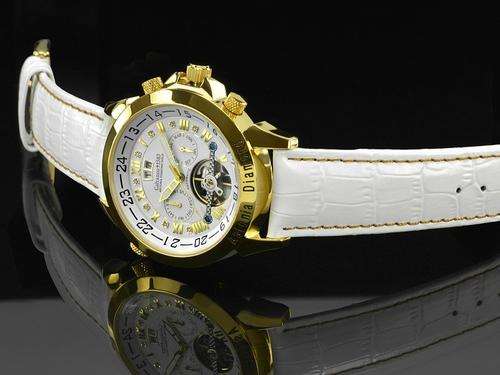 **REDUCED LAST ONE**Calvaneo 1583**AFFORDABLE LUXURY**Astonia Snow Diamond Gold, 8 Diamonds!!