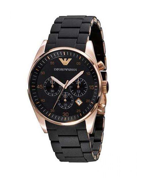 **GORGEOUS**Ladies Emporio Armani Black/Gold two tone watch *R4999*