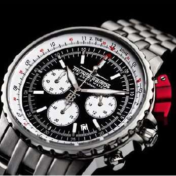 **AWESOME WATCH!!!**Thunderbirds Fighting Steel Pro*German Made* 100% Authentic, W/Box, Papers etc**
