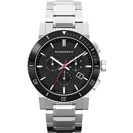 BRAND NEW AWESOME WATCH!!Burberry City Mens Chronograph W/ Box Papers etc**R6299**
