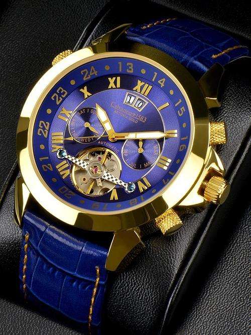 1ST BIDDER WINS**FREE COURIER!!!Calvaneo 1583 **LUXURY BLUE GOLD** Astonia**HIGH CLASS LUXURY**