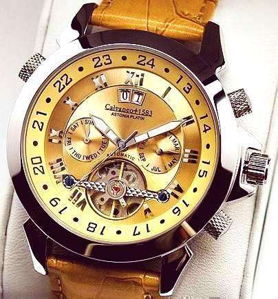 FREE COURIER**ONLY 1 AVAILABLE!!AWESOME WATCH!!Calvaneo 1583 Astonia Platin Beige