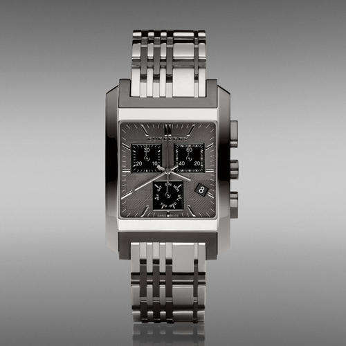 AWESOME WATCH**Burberry Mens Square Chronograph W/ Box Papers etc**R6299**