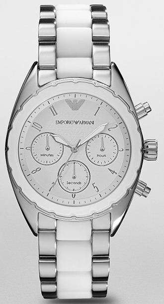 **STUNNING**Ladies Emporio Armani Silver Sportivo Mother of Pearl**R5499**