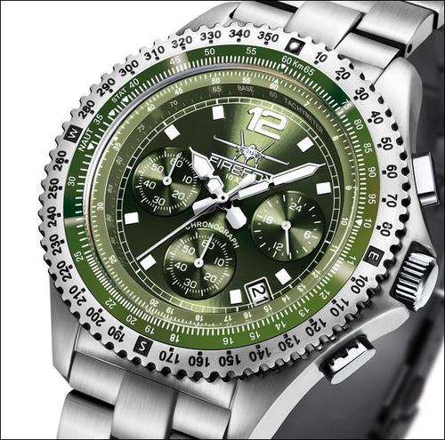 **Firefox Fighter Stainless Steel Chrono 10ATM!!**BOX, TAGS, GUARANTEE*R4999*