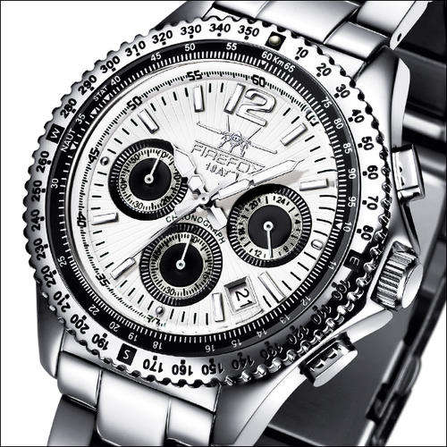 1ST BIDDER GETS IT*Firefox Racer Stainless Steel Chrono 10ATM!With box , tags and guarantee!**