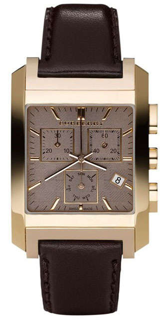 *LOW START BID*Burberry Heritage Mens Square Face Chronograph W/ Box Papers etc**