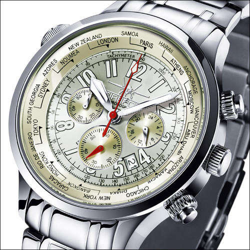 RARE IN SA**Firefox WorldTimer Stainless Steel Chrono!!**VALUE R4999**BE DIFFERENT**