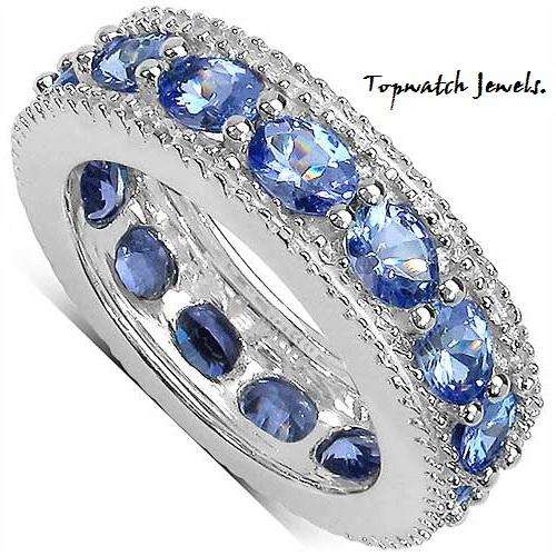 *IN STOCK***GORGEOUS**3.06CT Genuine Tanzanite .925 Sterling Silver Ring