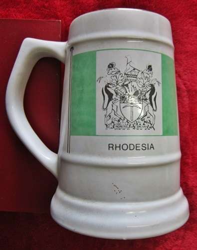 ## Rhodesia Beer Mug * +/- 14.5cm High ** No Chips ##