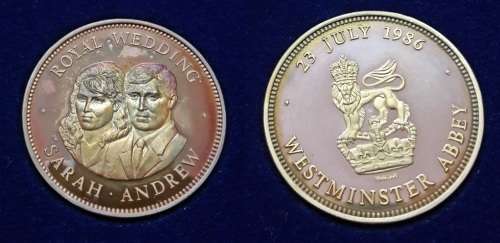 ## 0.925 Silver Royal Wedding Sarah/AndrewMedallion 23 July 1986 = 20.1g ##