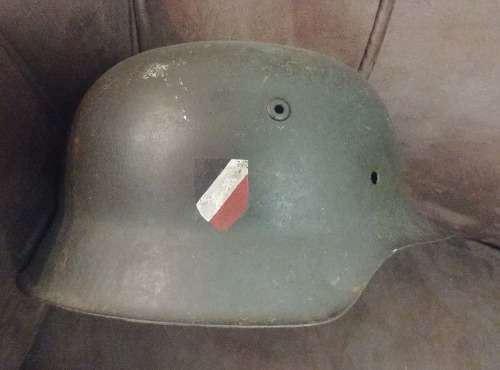 ## WWII Era German Helmet ## Note no Inner