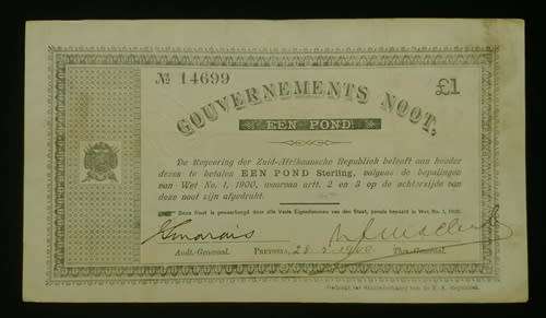 ## Gouvernments Noot 1 Pond No. 14699 28.5.1900 ##