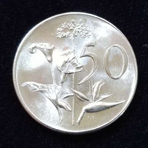 ## Key Date Proof 1965 South Africa Afrikaans 50 Cent ##
