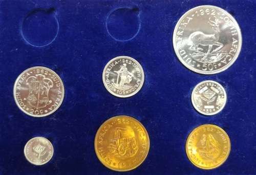 ## Stunning Key Date 1962 South Africa Long Proof Set in Blue SAM Box ** Note No Gold ##