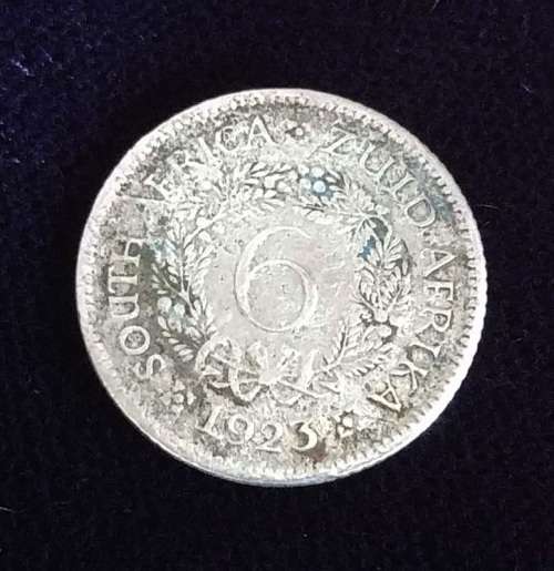 ## 1st Year of Issue 1923 South Africa Silver 6D ##