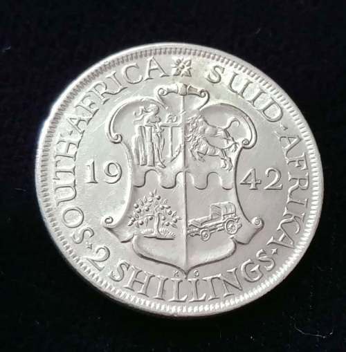 ## 1942 South Africa Silver 2 Shillings ##