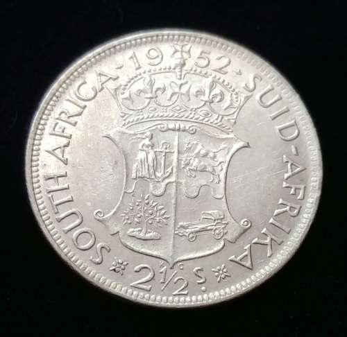## 1952 South Africa Silver 2 1/2 Shillings ##