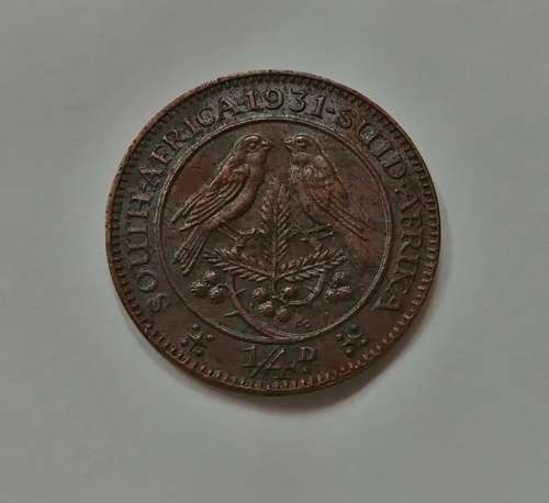 ## Key Date - 1931 South Africa "Suid" 1/4 Penny ## Coin A