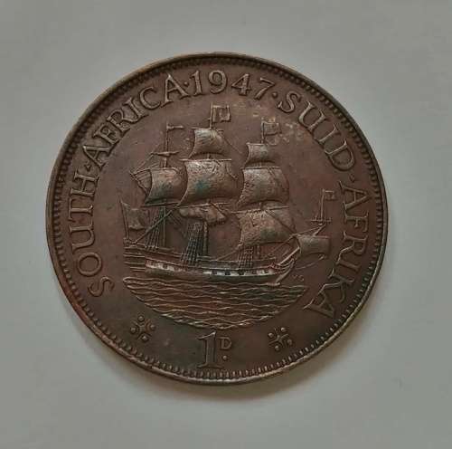 ## 1947 South Africa 1 Penny ## Coin A