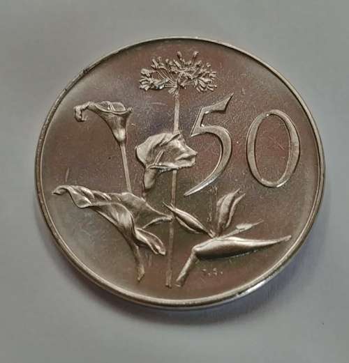 ## Key Date 1965 South Africa AFRIKAANS 50 Cent - From Proof Box ##