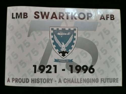 ## LMB Swartkop AFB 1921 - 1996 Sticker * +/-117mm x +/-79mm ##