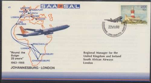 SAA FLIGHT  FIRST DAY COVER NO 45
