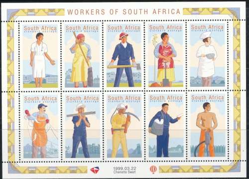 RSA  1999 -  WORKERS DAY  FULL SHEET FINE MINT
