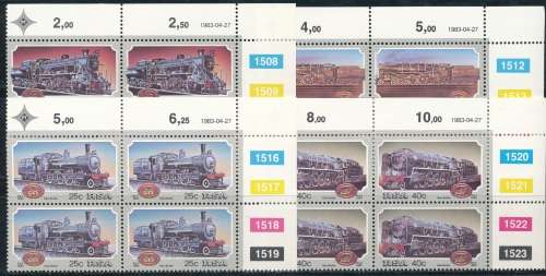 RSA  1983 - LOCOMOTIVES SET OF CONTROL BLOCKS  FINE  MINT