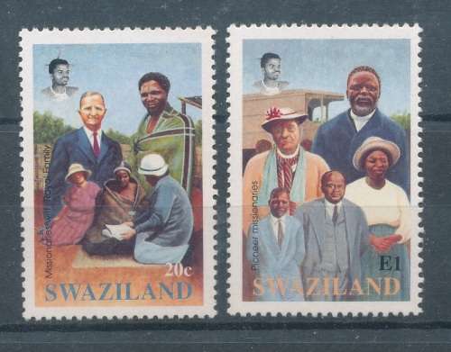 SWAZILAND - ANNIV OF EVANGELICAL MISSIONS SET FINE MINT