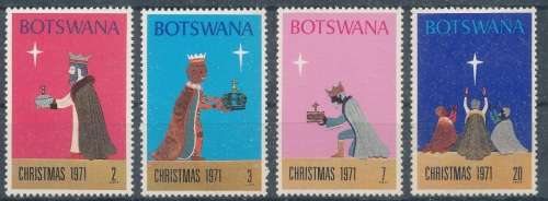 BOTSWANA -  1971  - CHRISTMAS SET  MINT