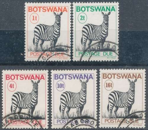 BOTSWANA -  1989  - POSTAGE DUES SET  -  FINE USED