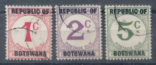 BOTSWANA -  1967  - POSTAGE DUES SET  -  FINE USED