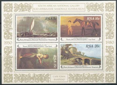 RSA  1980 - ART GALLERY CAPETOWN MINI-SHEET  FINE  MINT