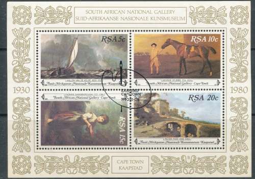 RSA  1980 - ART GALLERY CAPETOWN MINI-SHEET  FINE  CTO