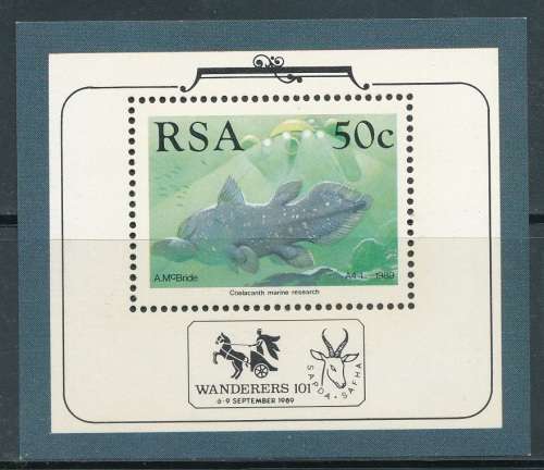 RSA  1989 -  IDENTIFICATION OF THE COELACANTH  MINI-SHEET  FINE  MINT