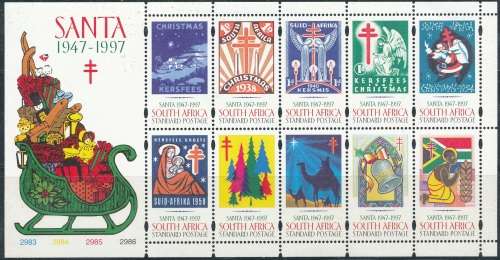 RSA  1997 - ANNIV OF CHRISTMAS FULL SHEET FINE MINT